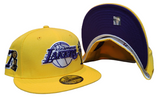 Yellow Los Angeles Lakers Purple Bottom 17X Champions Trophy Side Patch New Era 59Fifty Fitted