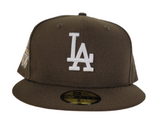 Brown Los Angeles Dodgers Soft yellow Bottom 50th Anniversary New Era 59Fifty Fitted