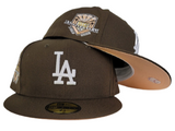 Brown Los Angeles Dodgers Soft yellow Bottom 50th Anniversary New Era 59Fifty Fitted