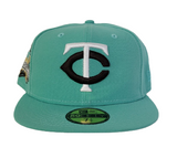 Mint Green Minnesota Twins Brown Bottom 1985 All Star Game Side Patch New Era 59Fifty Fitted