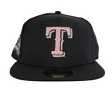 Black Texas Rangers Pink Bottom Final Season Side Patch New Era 59Fifty Fitted
