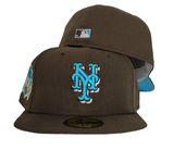 Brown New York Mets Vice Blue Bottom Shea Stadium Final Season Patch New Era 59Fifty Fitted