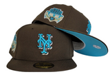 Brown New York Mets Vice Blue Bottom Shea Stadium Final Season Patch New Era 59Fifty Fitted