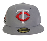 Grey Minnesota Twins Infrared Bottom 1965 All Star Game Side Patch New Era 59Fifty Fitted