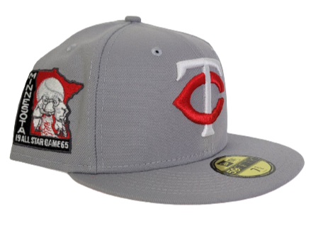Grey Minnesota Twins Infrared Bottom 1965 All Star Game Side Patch New Era 59Fifty Fitted