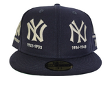 Navy Blue New York Yankees Timeline Logo New Era 59Fifty Fitted