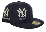 Navy Blue New York Yankees Timeline Logo New Era 59Fifty Fitted