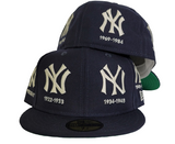 Navy Blue New York Yankees Timeline Logo New Era 59Fifty Fitted
