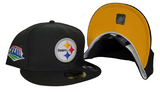 Black Pittsburgh Steeleres Yellow Bottom Super Bowl XLIII Side Patch New Era 59Fifty Fitted