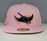 Pink Tampa Bay Rays Gold Bottom 20th Anniversary Side Patch New Era 59Fifty Fitted