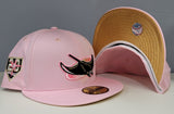 Pink Tampa Bay Rays Gold Bottom 20th Anniversary Side Patch New Era 59Fifty Fitted