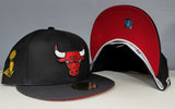 Black Chicago Bulls Red Bottom Champions Trophy Side patch New Era 59Fifty Fitted