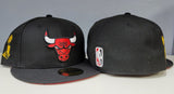 Black Chicago Bulls Red Bottom Champions Trophy Side patch New Era 59Fifty Fitted