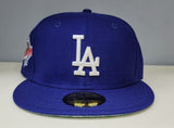 Royal Blue Los Angeles Green Paisley Bottom 1988 World Series Side Patch New Era 59Fifty Fitted