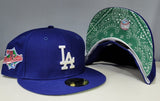 Royal Blue Los Angeles Green Paisley Bottom 1988 World Series Side Patch New Era 59Fifty Fitted