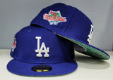 Product - Royal Blue Los Angeles Green Paisley Bottom 1988 World Series Side Patch New Era 59Fifty Fitted