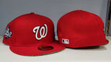 Red Washington Nationals Green Paisley Bottom 2019 World Series Side Patch New Era 59Fifty Fitted