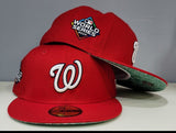 Product - Red Washington Nationals Green Paisley Bottom 2019 World Series Side Patch New Era 59Fifty Fitted