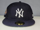 Navy Blue New York Yankees Green Paisley Bottom 1996 World Series Side Patch New Era 59Fifty Fitted