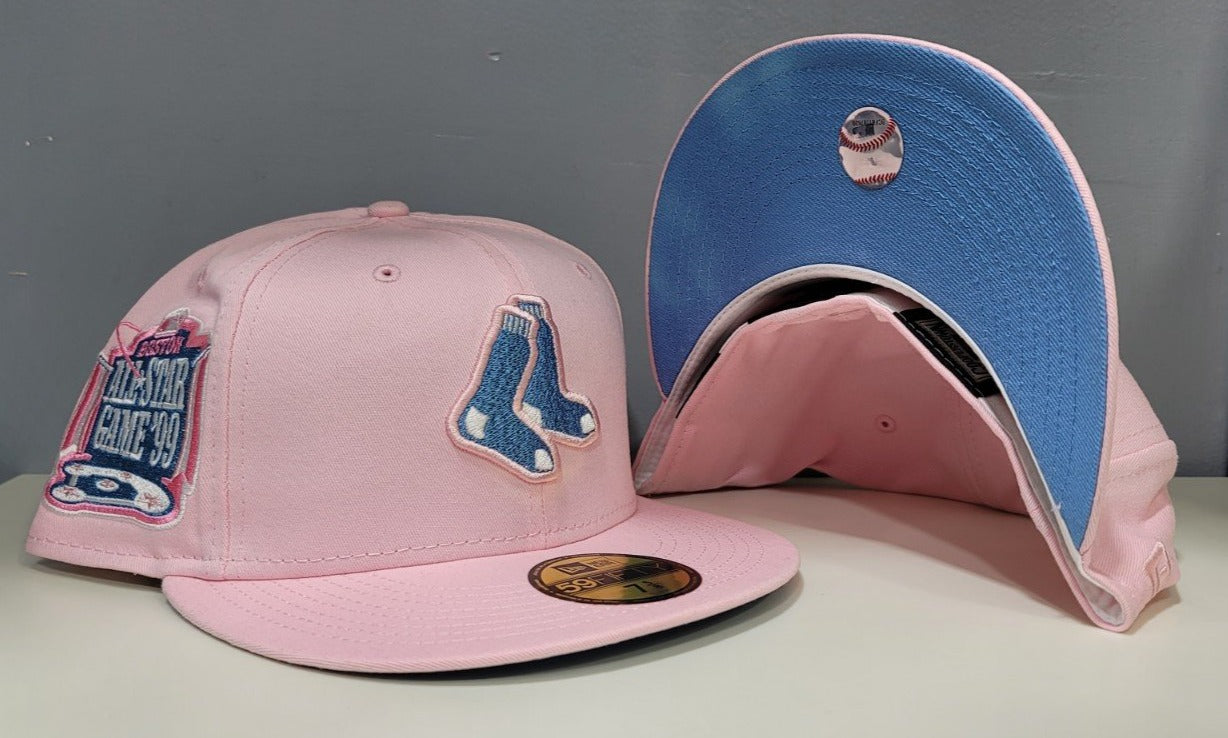 Blue and pink Boston cap - Side Patch 5950 Boston Red Sox sky pink
