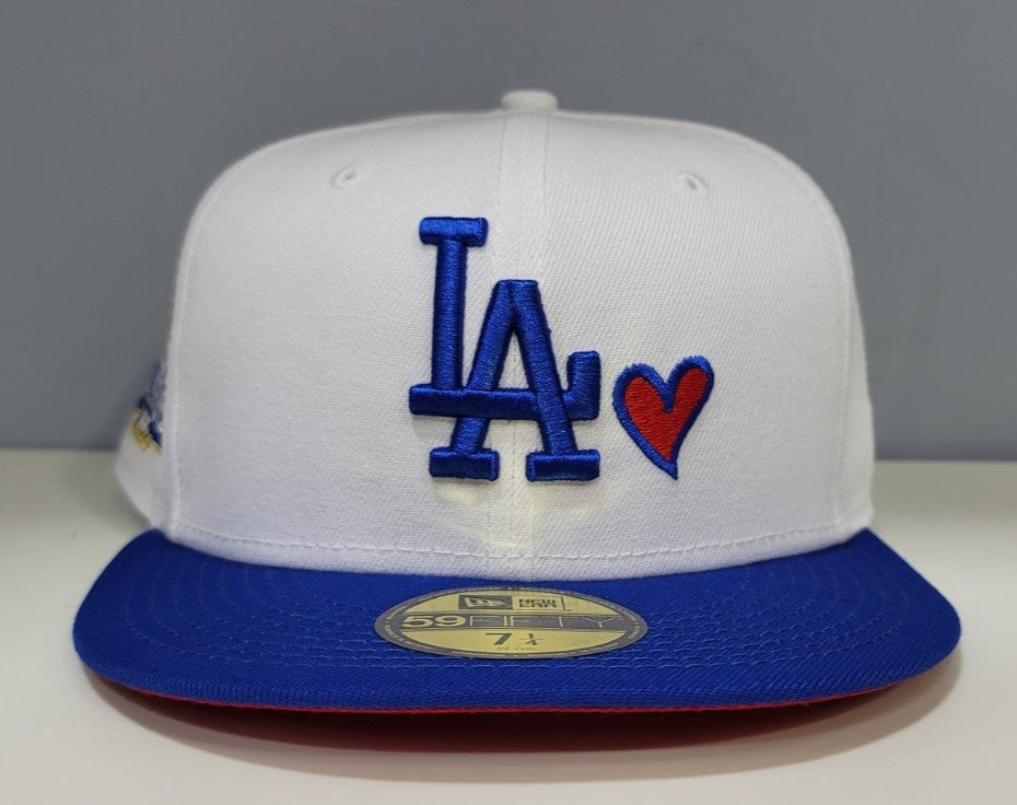White Los Angeles Dodgers Red Bottom 2020 World Series Champions New Era 59Fifty Fitted