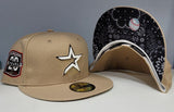 Tan Houston Astros Paisley Bottom 20th Anniversary Side patch New Era 59Fifty Fitted