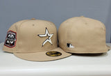 Tan Houston Astros Paisley Bottom 20th Anniversary Side patch New Era 59Fifty Fitted