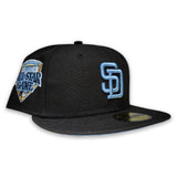 Black San Diego Padres Icy blue Bottom 1992 All Star Game Side patch New Era 59Fifty Fitted