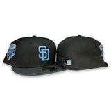 Black San Diego Padres Icy blue Bottom 1992 All Star Game Side patch New Era 59Fifty Fitted