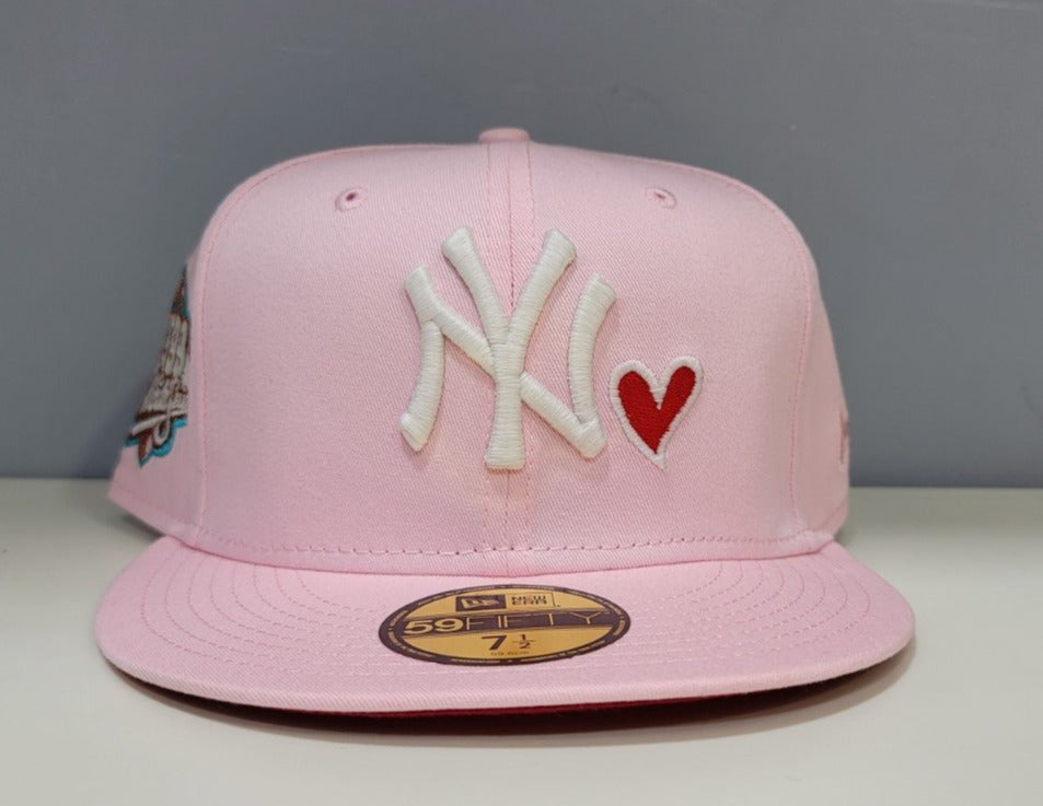 Pink New York Yankees Heart Red Bottom 1999 World Series Side Patch New Era 59Fifty Fitted