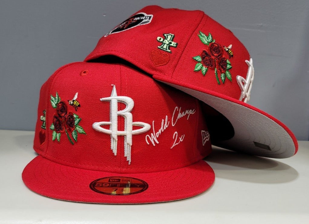 Product - Red Houston Rockets Logo impressions New Era 59FIFTY Fitted