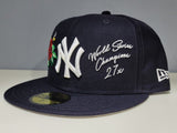 Navy Blue New York Yankees Logo impressions New Era 59FIFTY Fitted