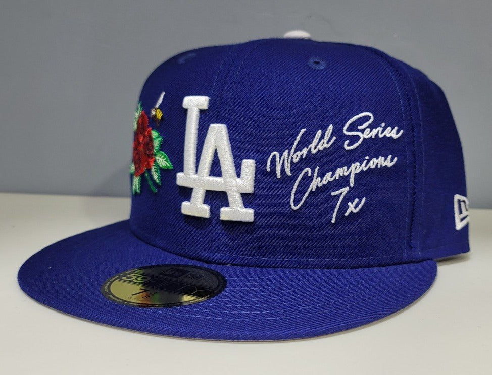Royal Blue Los Angeles Dodgers Logo impressions New Era 59FIFTY Fitted