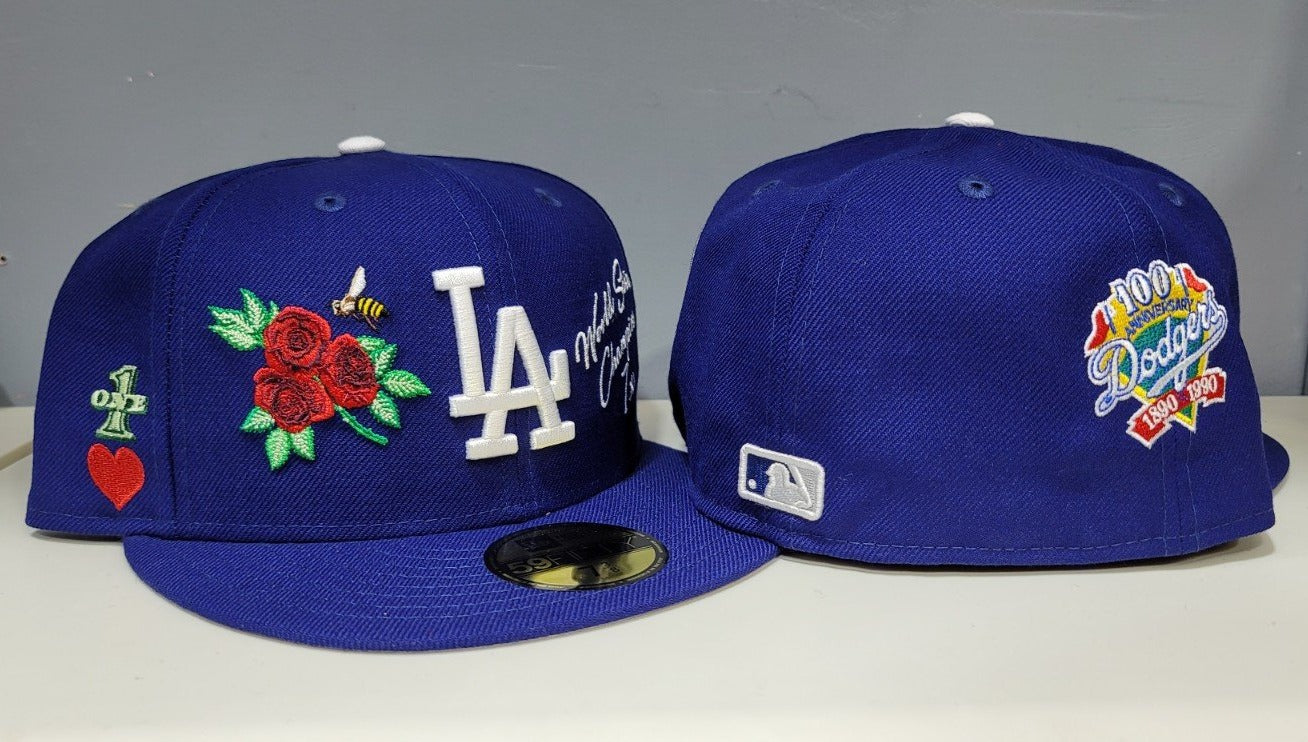 Royal Blue Los Angeles Dodgers Logo impressions New Era 59FIFTY Fitted