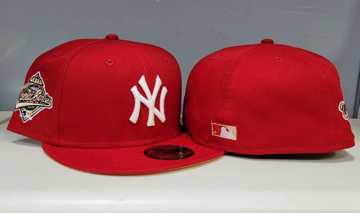 Cream New York Yankees Orange Bottom 27 World Series Champions Side Patch New Era 59FIFTY Fitted 7 3/4