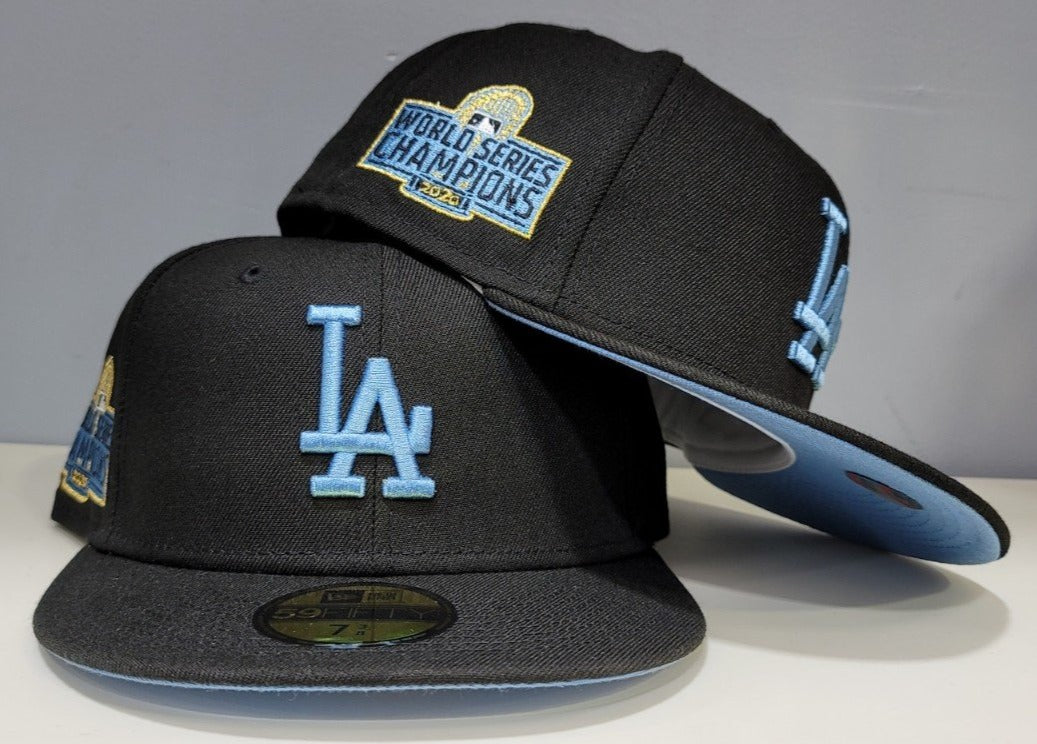 Black Los Angeles Dodgers Icy blue Bottom 2020 World Champions New