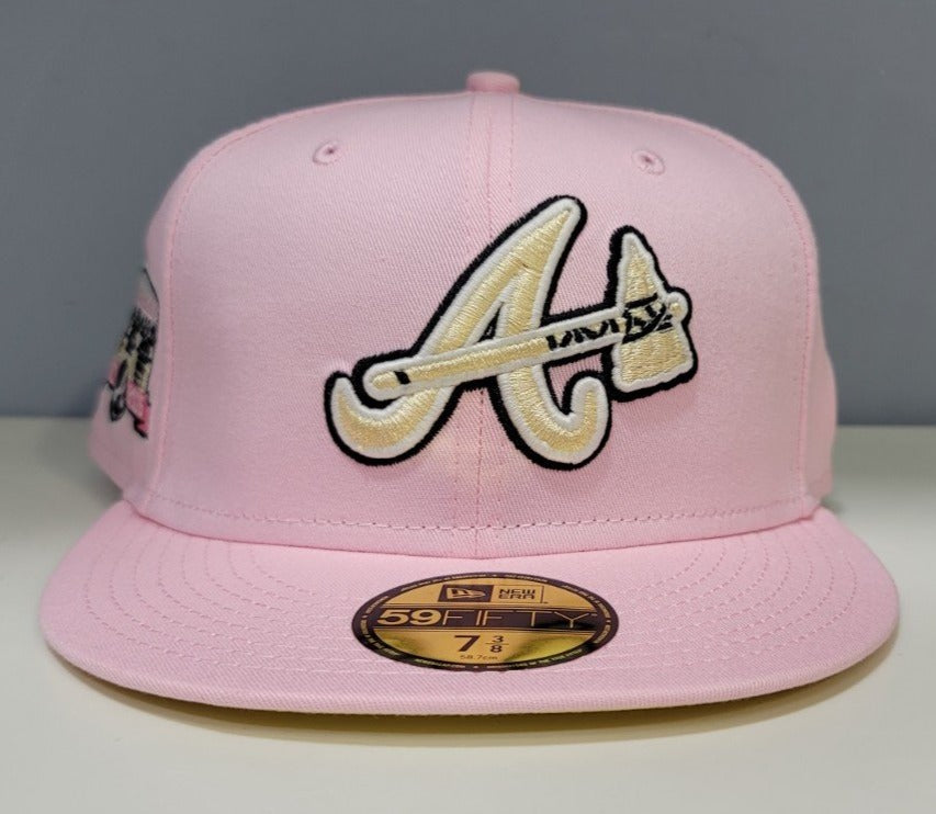 Atlanta Braves New Era Cooperstown Collection Turner Field Final Season  Pink Undervisor 59FIFTY Fitted Hat - Khaki/