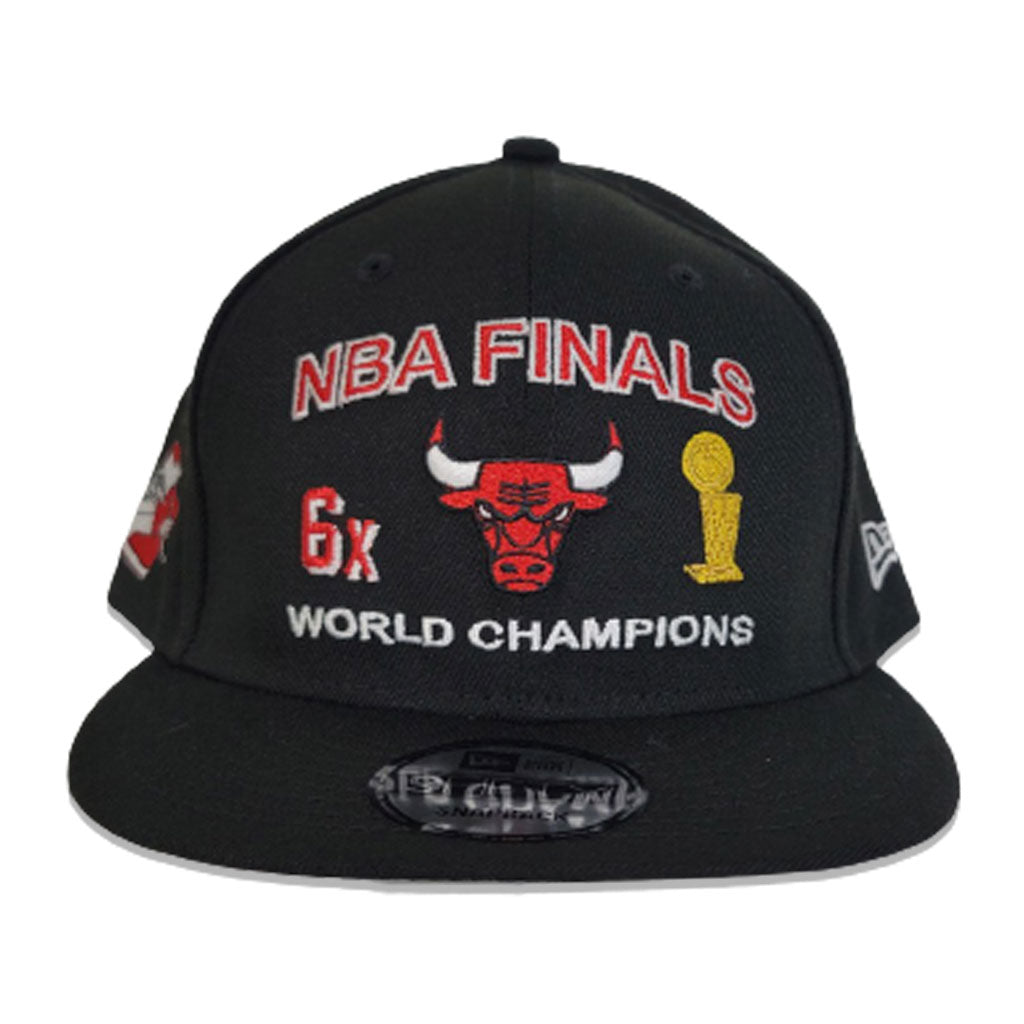 Official New Era NBA Championship Chicago Bulls Black Over Sized Tee  B9409_721 B9409_721