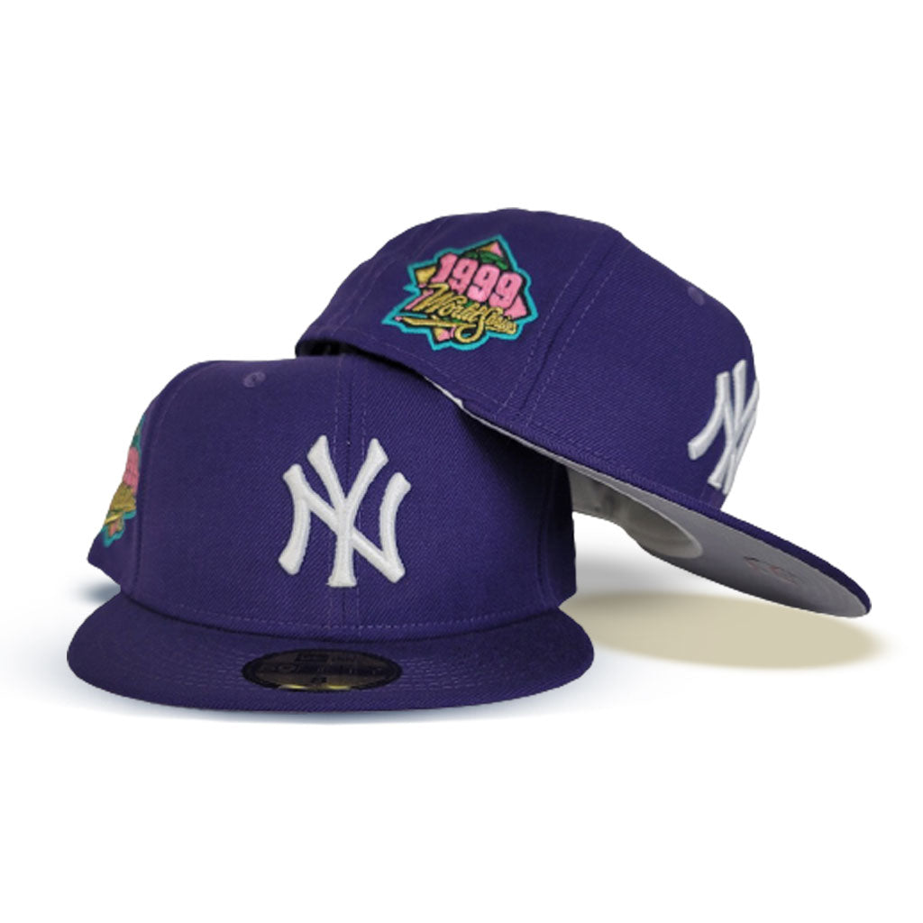 Off White New York Yankees Lavender Visor Gray Bottom 1999 World Serie –  Exclusive Fitted Inc.