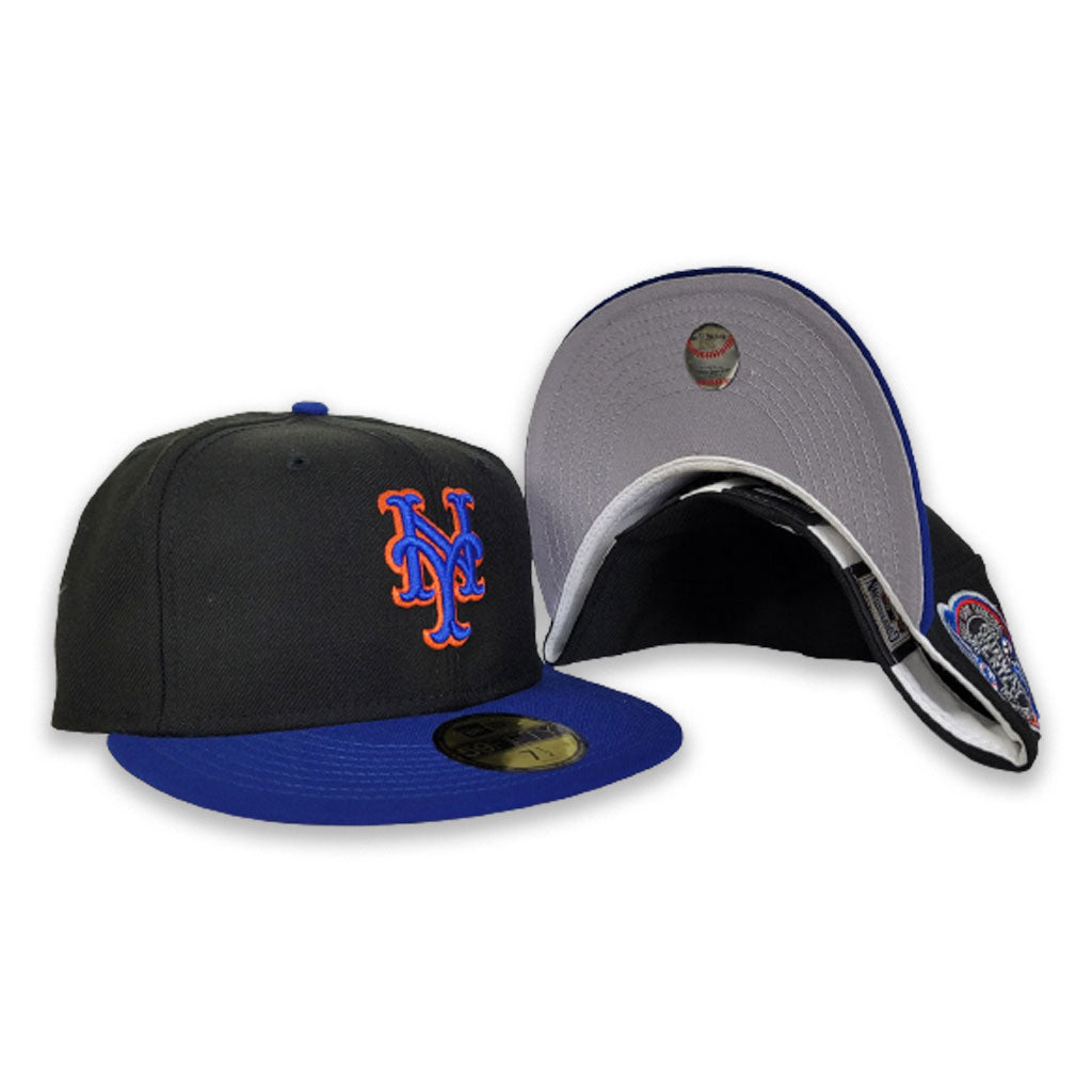 Off White New York Mets Royal Blue Trucker Gray Bottom 2000 Subway Series Side Patch New Era 59FIFTY Fitted 71/2