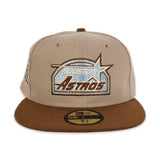 Camel Houston Astros Toast Visor Icy Blue Bottom 35th Great Years Side Patch New Era 59Fifty Fitted