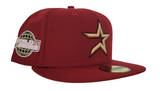 Houston Astros Brick Red Pink Bottom 2005 World Series New Era 59Fifty Fitted