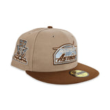 Camel Houston Astros Toast Visor Icy Blue Bottom 35th Great Years Side Patch New Era 59Fifty Fitted