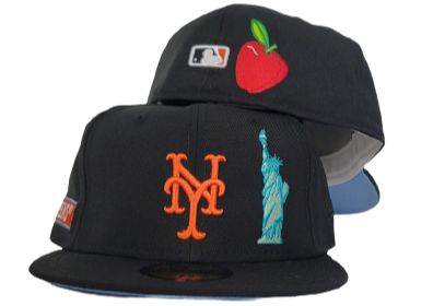 BLACK NEW YORK METS ICY BLUE BOTTOM STATUE OF LIBERTY NEW ERA 59FIFTY FITTED HAT BLACK NEW YORK METS ICY BLUE BOTTOM STATUE OF LIBERTY NEW ERA 59FIFTY FITTED HAT