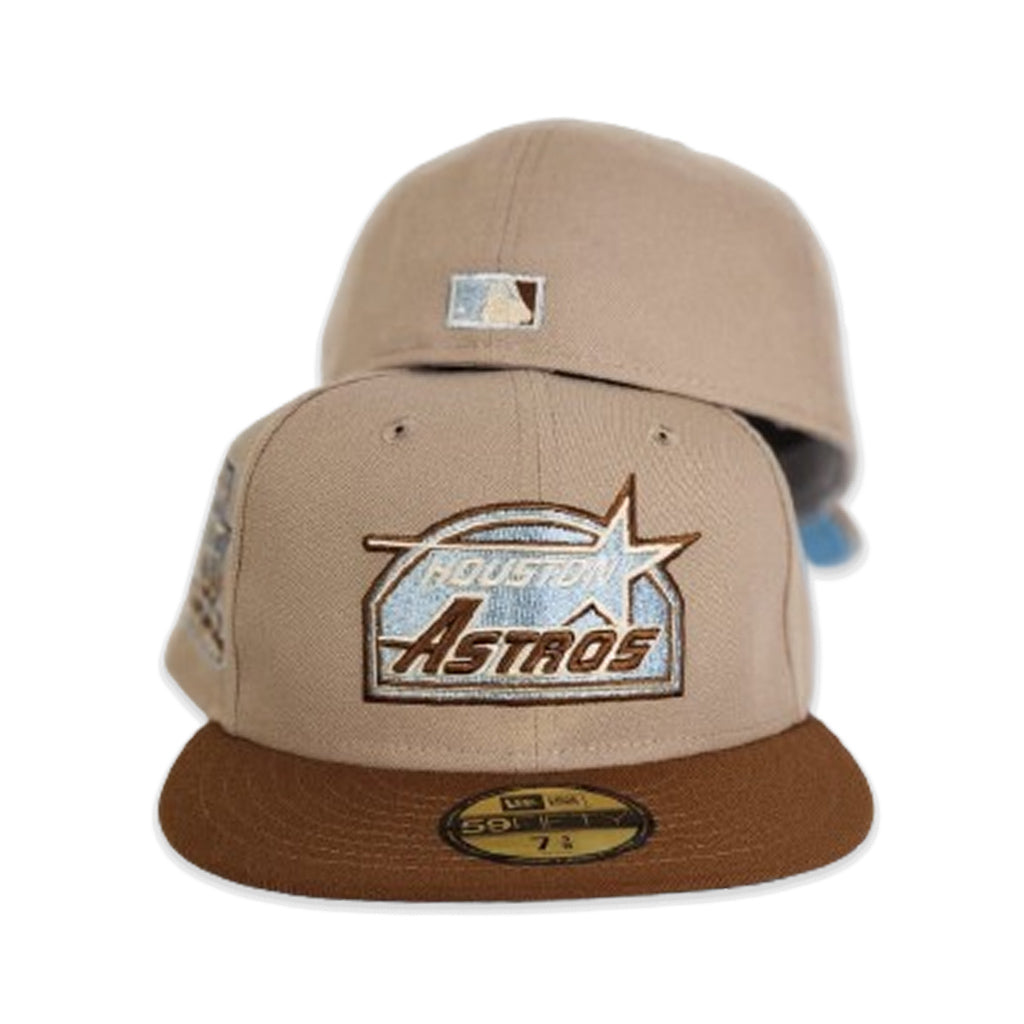 Tan Houston Astros Icy Blue Bottom Celebrating 35 Years Side Patch New Era 59FIFTY Fitted 8