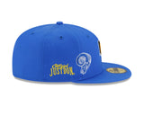 Royal Blue Los Angeles Rams Gray Bottom New Era X Just Don New Era 59FIFTY Fitted