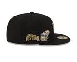 Black New Orleans Saints Gray Bottom New Era X Just Don New Era 59FIFTY Fitted Hat