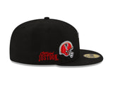 Black Atlanta Falcons Red Bottom New Era X Just Don New Era 59FIFTY Fitted Hat