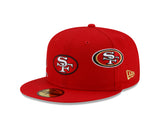 Red San Francisco 49ers Gray Bottom New Era X Just Don New Era 59FIFTY Fitted Hat