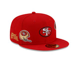 Red San Francisco 49ers Gray Bottom New Era X Just Don New Era 59FIFTY Fitted Hat